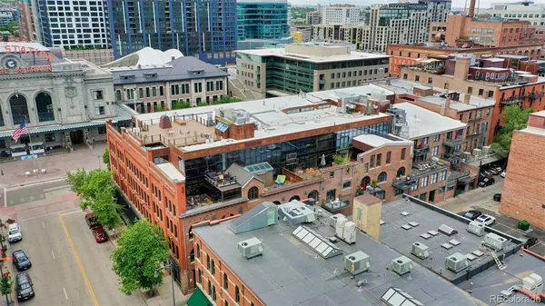 an aerial view of a city