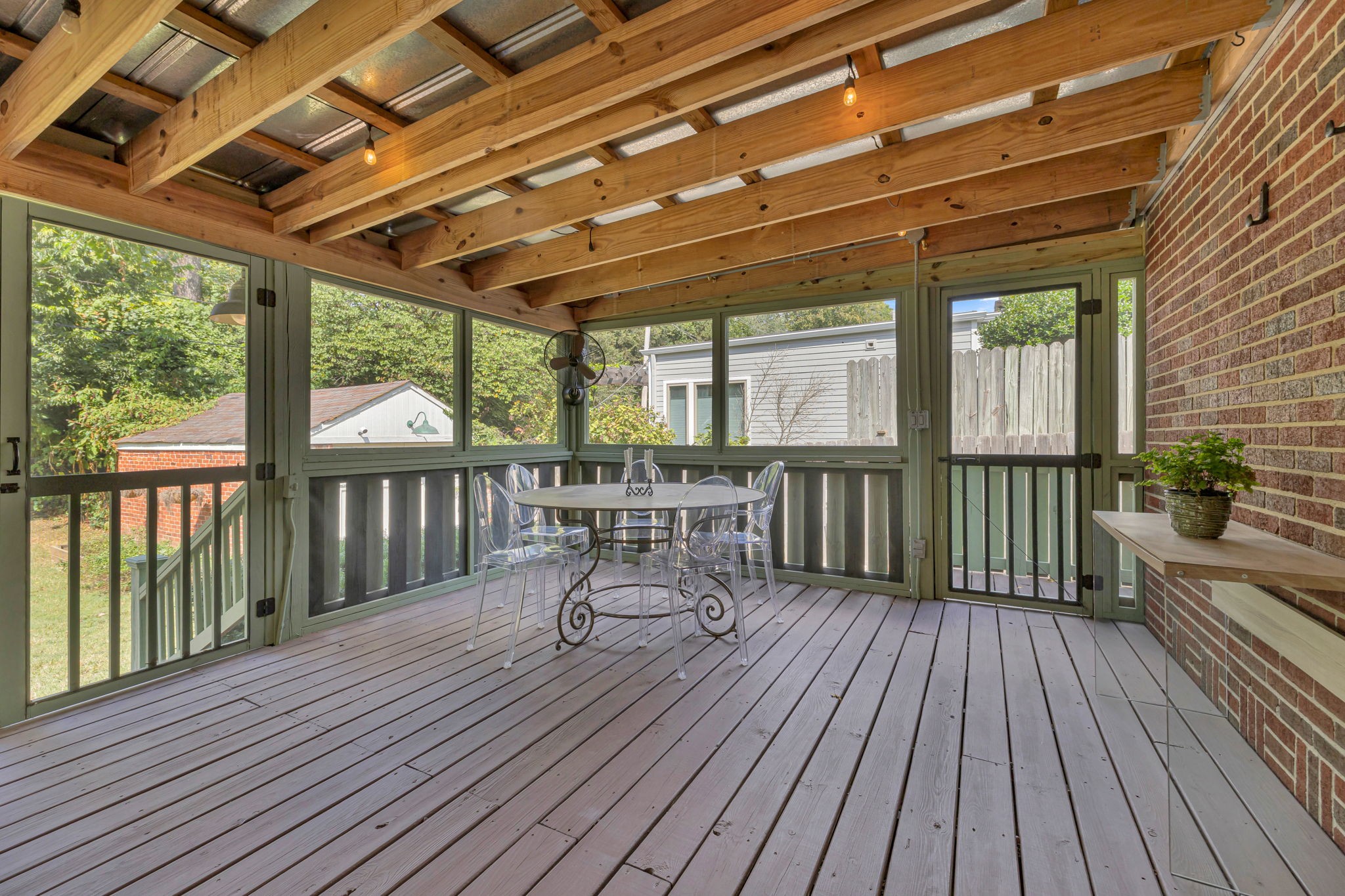 4208 Aberdeen Road Nashville, TN 37205 - Photo 33 of 37 a view of a wooden chairs on deck and wooden floor
