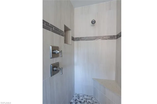 a close view of a closet