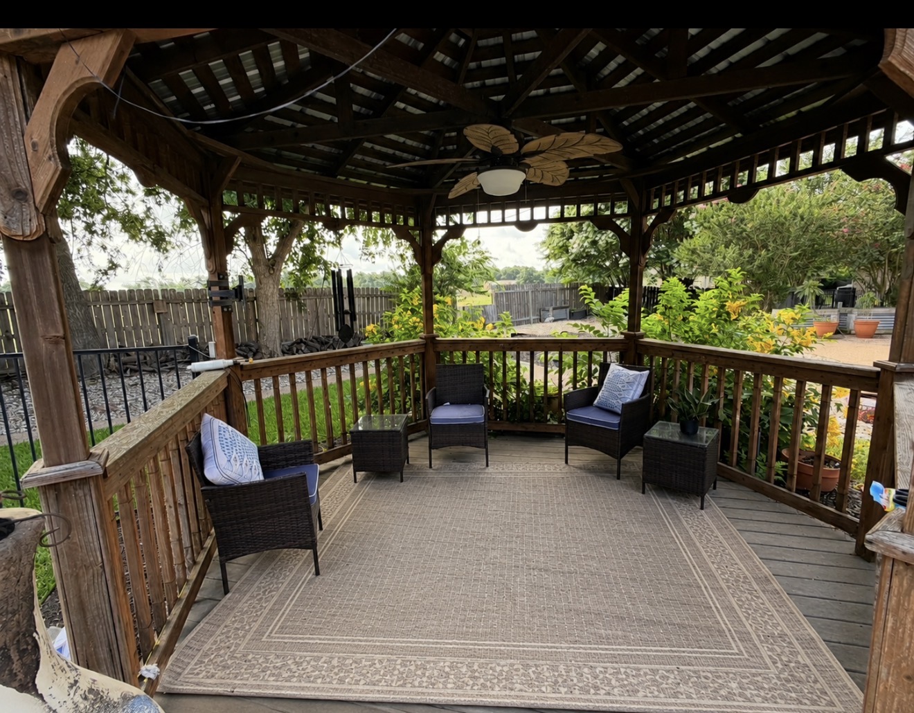 13 Oak View Round Rock, TX 78664 - Photo 22 of 30 Relax in this inviting outdoor gazebo, offering serene views and comfortable seating.