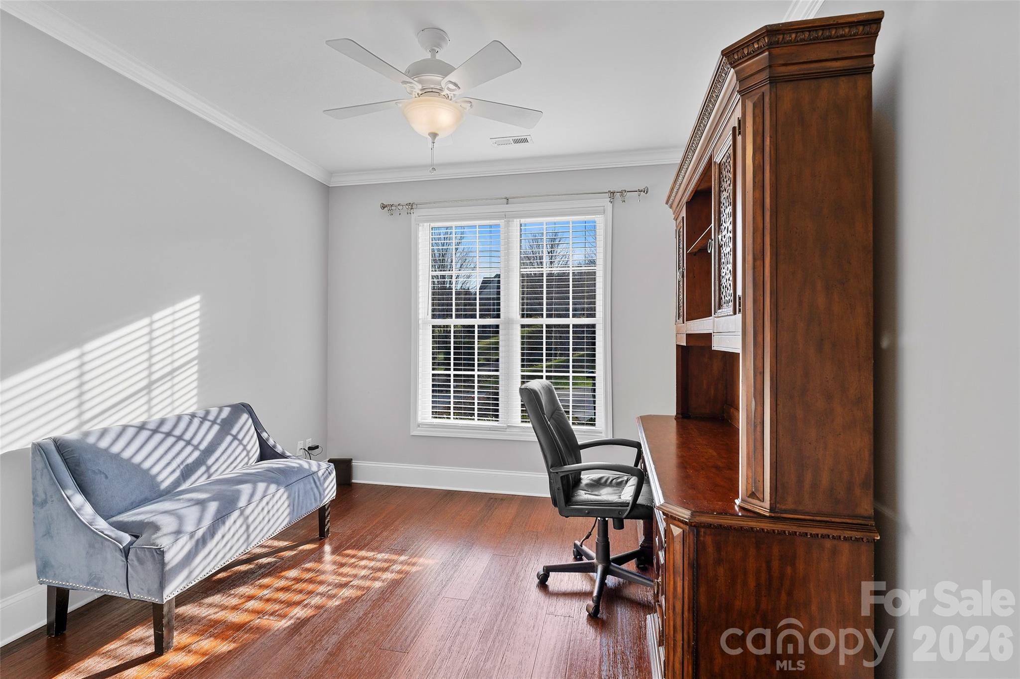 160 Fairway Falls Road Mills River, NC 28759 - Photo 25 of 43 a view of a workspace with furniture and a window