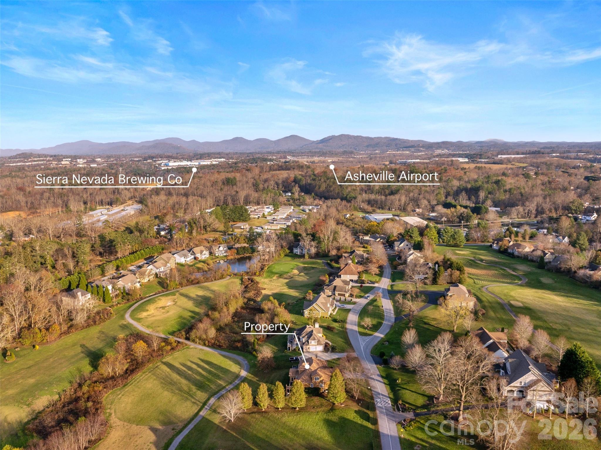 160 Fairway Falls Road Mills River, NC 28759 - Photo 5 of 43 an aerial view of residential building with parking and yard