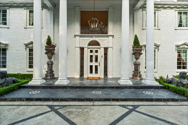 a front view of a house