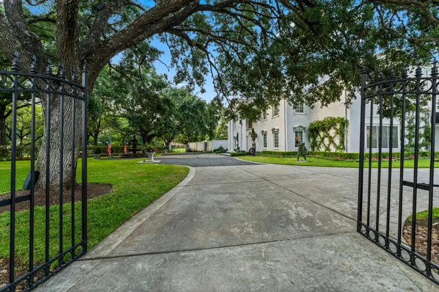 a view of a park with of a trees