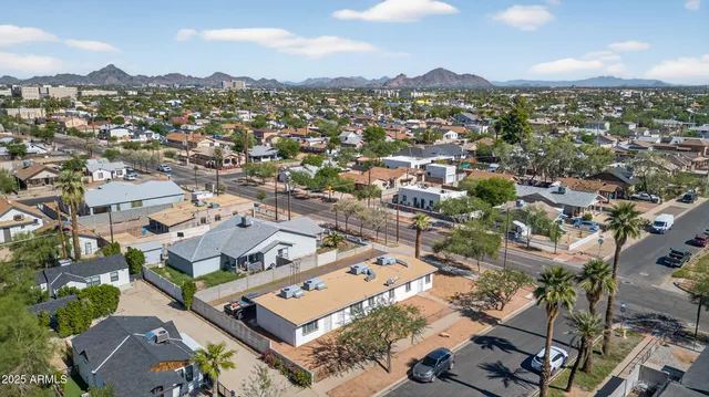 an aerial view of a city