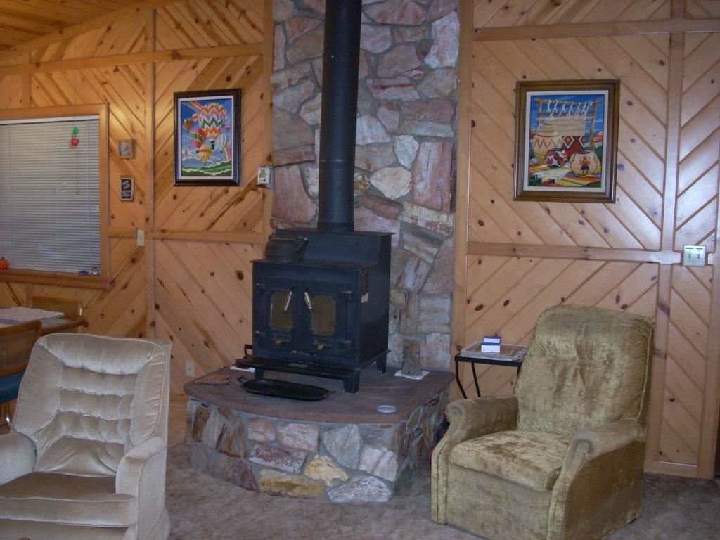 2923 Markham Road Overgaard, AZ 85933 - Photo 4 of 33 a living room with furniture and a fireplace