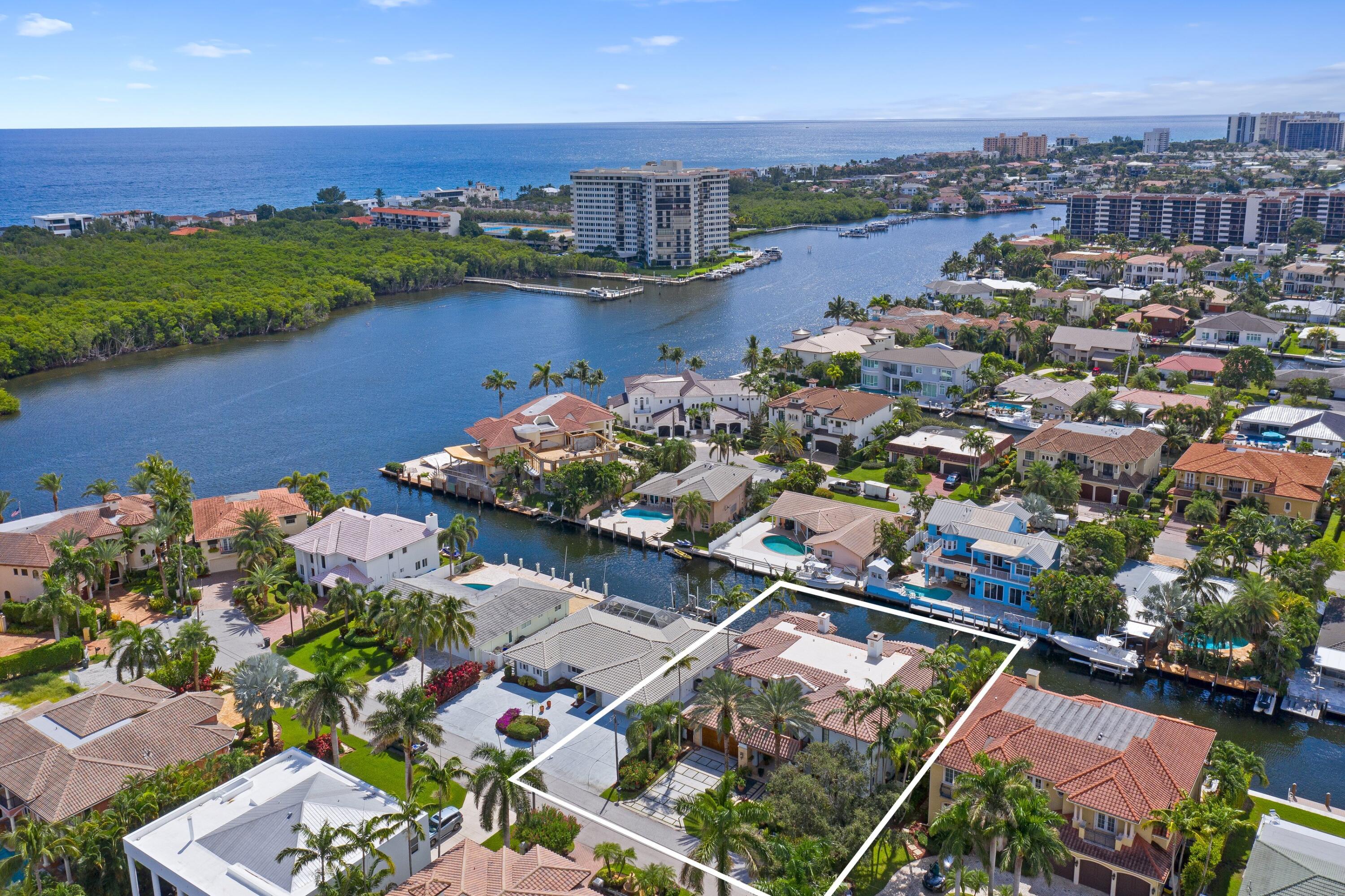 848 Coventry Street Boca Raton, FL 33487 - Photo 26 of 64 Aerial Intracoastal