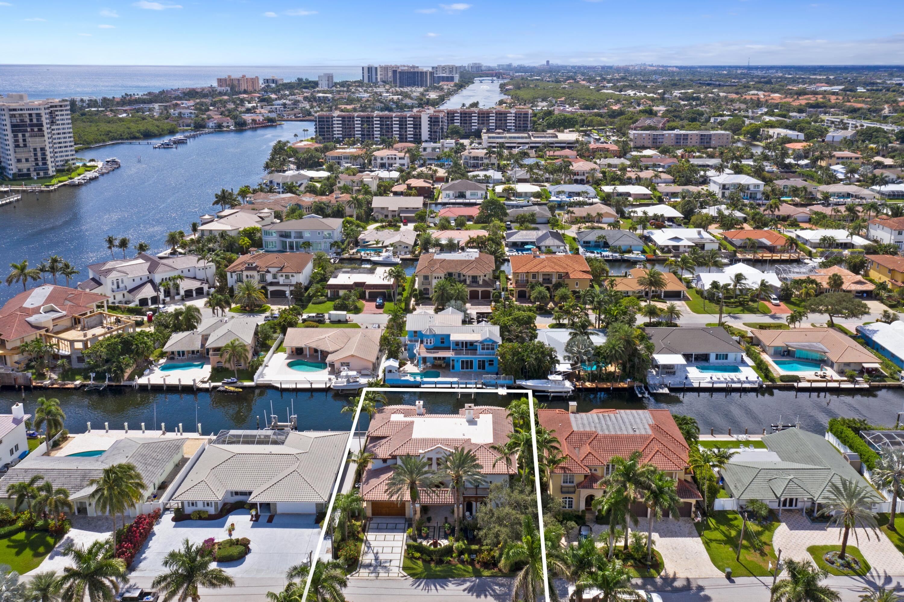 848 Coventry Street Boca Raton, FL 33487 - Photo 3 of 64 Aerial Intracoastal