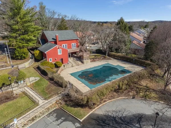 a view of a terrace with a bench
