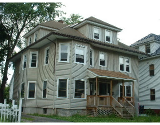 a front view of a house with windows