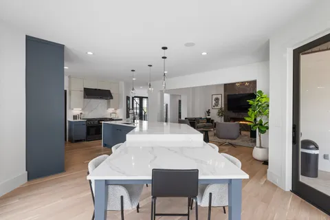 a front view of a building with street view