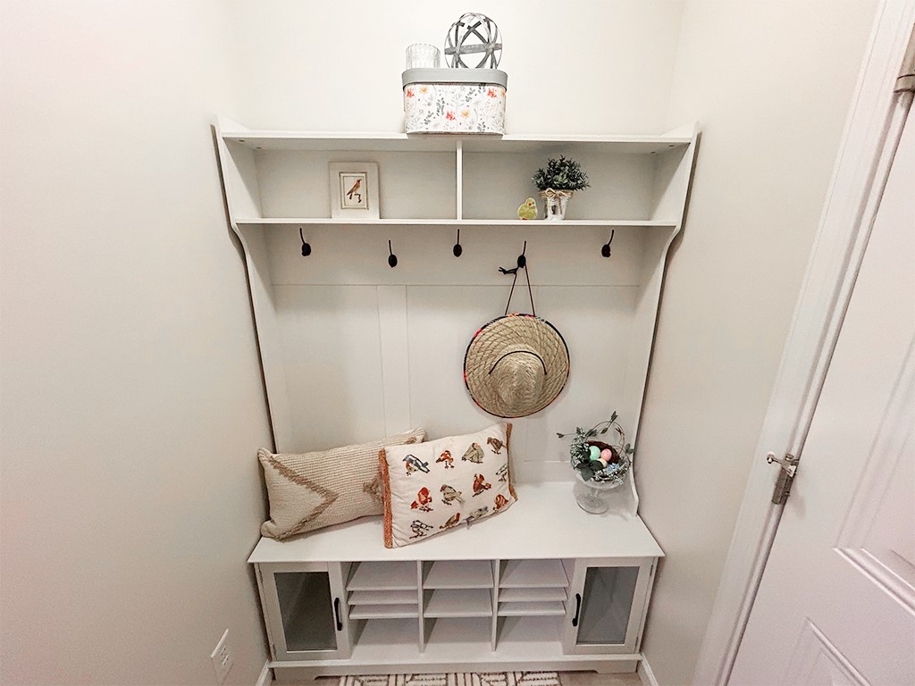 1978 Spring Ridge Drive Xenia, OH 45385 - Photo 7 of 44 This organized entryway offers practical storage with integrated shelving and hooks, perfect for daily convenience.