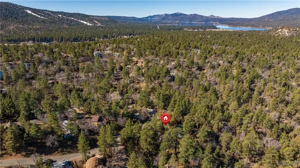 a view of lake with mountain