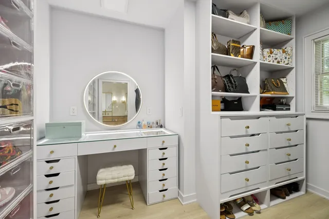 a living room with furniture and a couch
