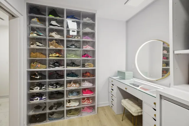 a living room with furniture and a couch