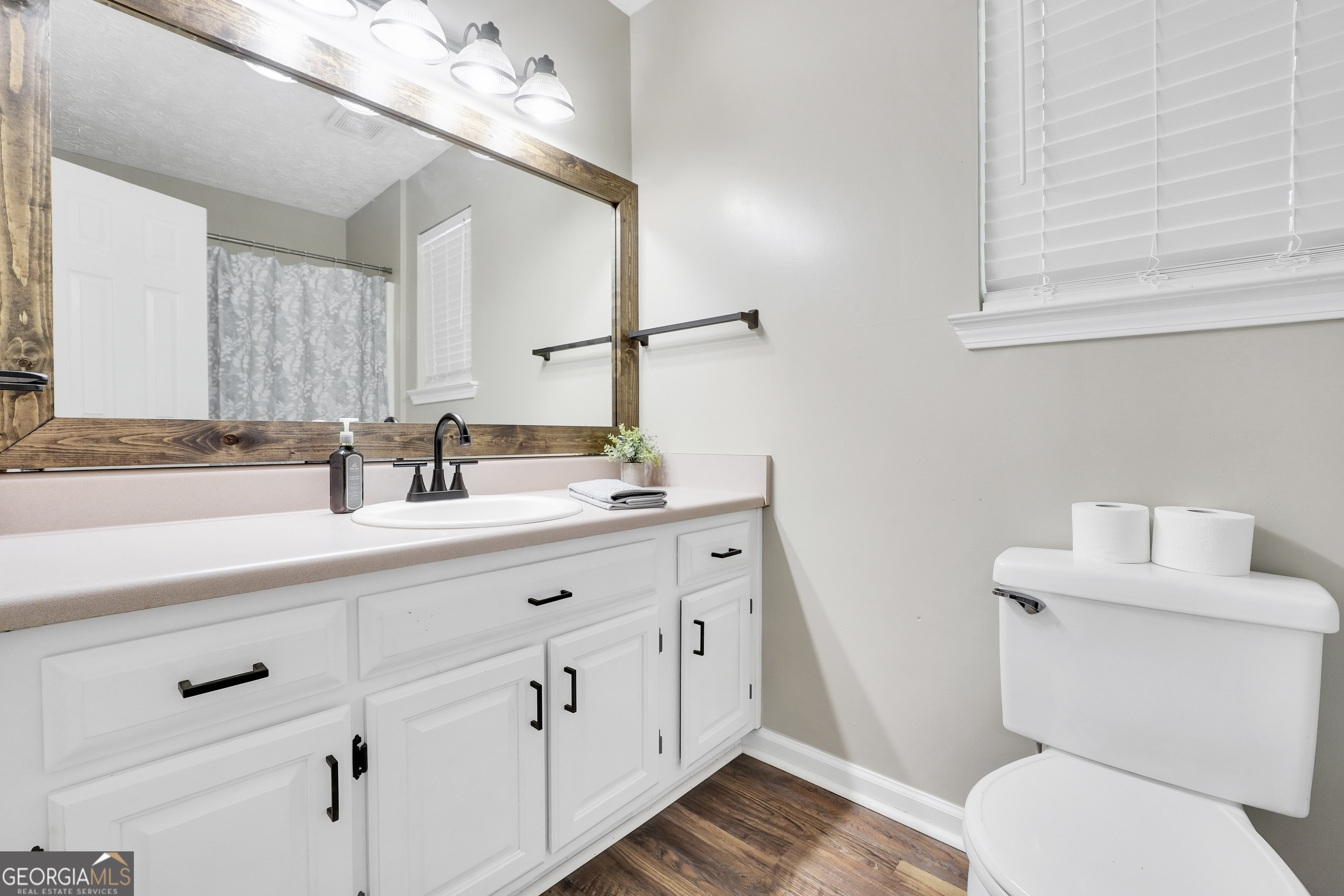 533 Chuli Road Griffin, GA 30223 - Photo 39 of 53 a bathroom with a toilet a sink and mirror