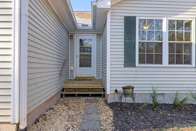 a view of a yard with a tree