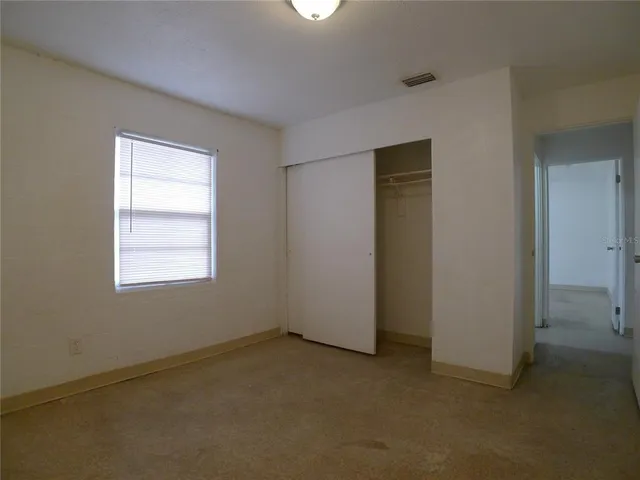 an empty room with a window