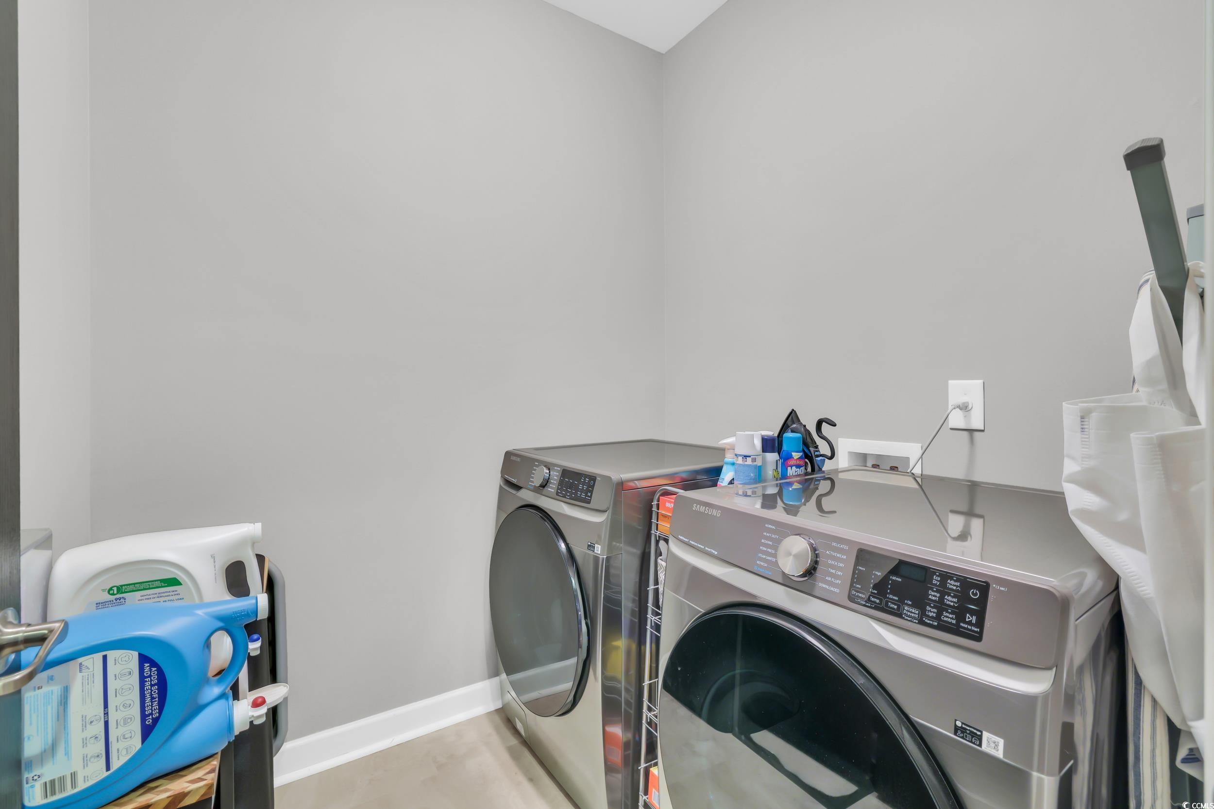 1705 Brookshade Court Conway, SC 29526 - Photo 16 of 40 Laundry area featuring baseboards and independent washer and dryer