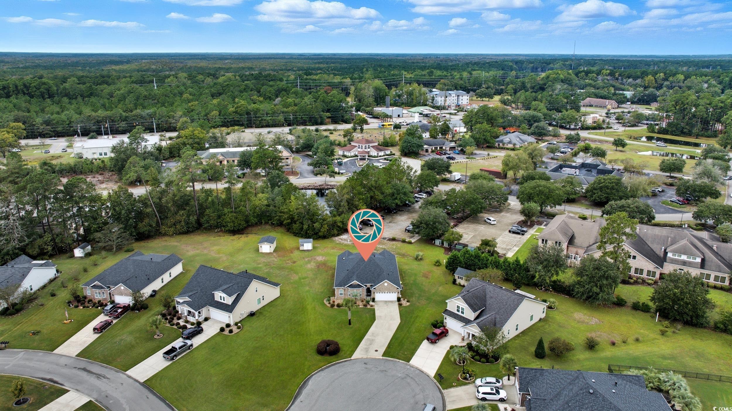 1705 Brookshade Court Conway, SC 29526 - Photo 36 of 40 Aerial view of property's location with nearby suburban area
