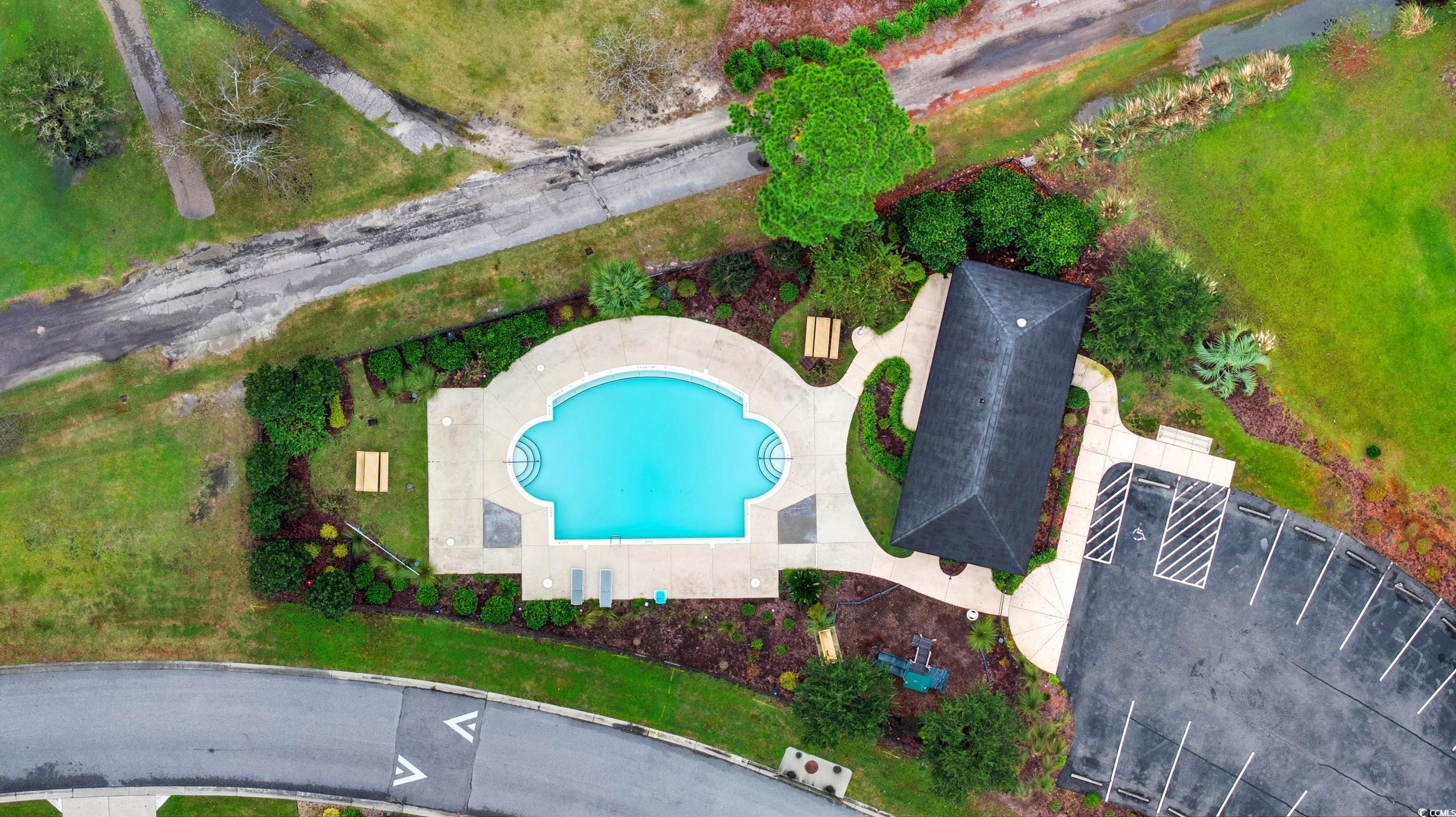 1705 Brookshade Court Conway, SC 29526 - Photo 37 of 40 Aerial view of a pool