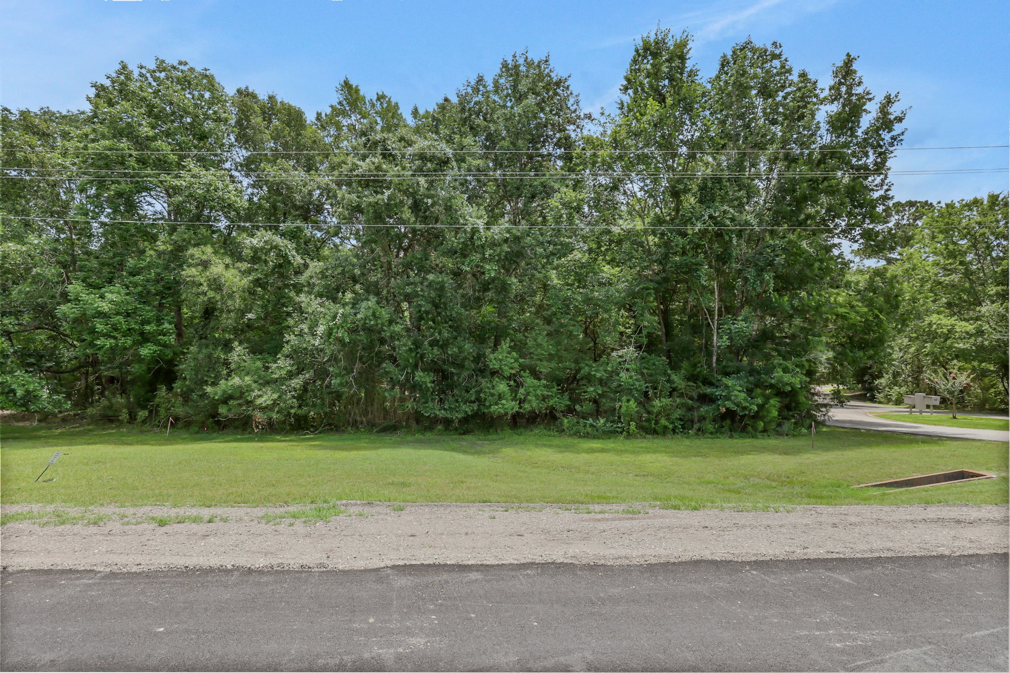 Tbd Ridge Lane Coldspring, TX 77331 - Photo 5 of 18 View of the lot from Cape Royale Drive - the property corners have been staked
