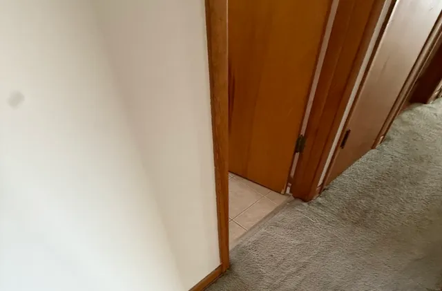 an empty room with a window