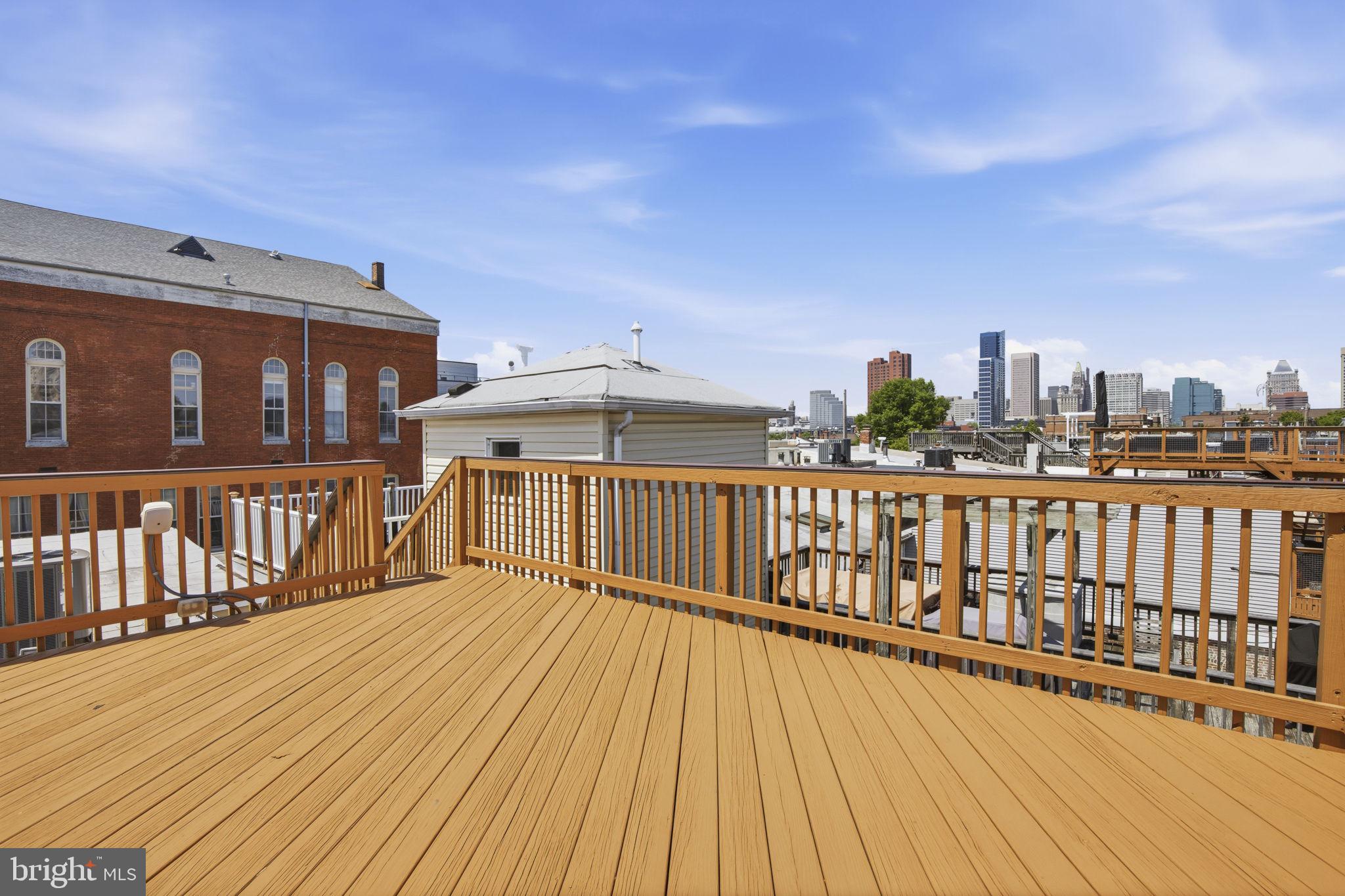1131 William Street Baltimore, MD 21230 - Photo 29 of 40 Roof Top Deck with Views of Inner Harbor