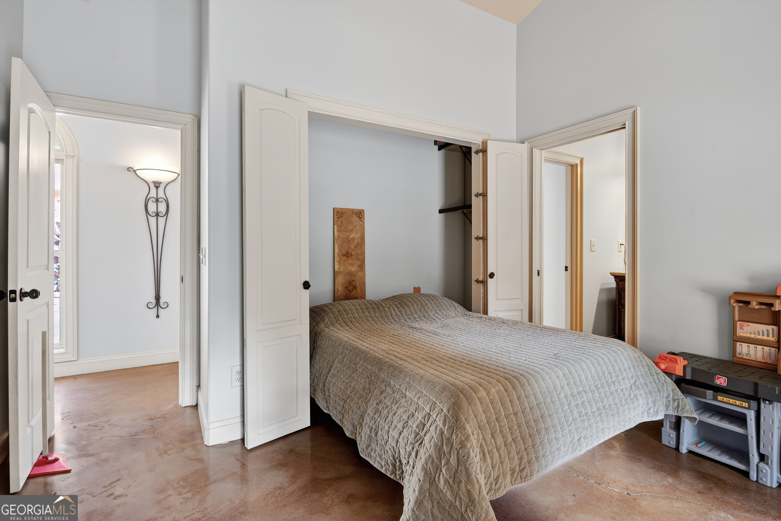 1583 Hickory Flat Road Gillsville, GA 30543 - Photo 18 of 79 a bedroom with a bed and a cabinets