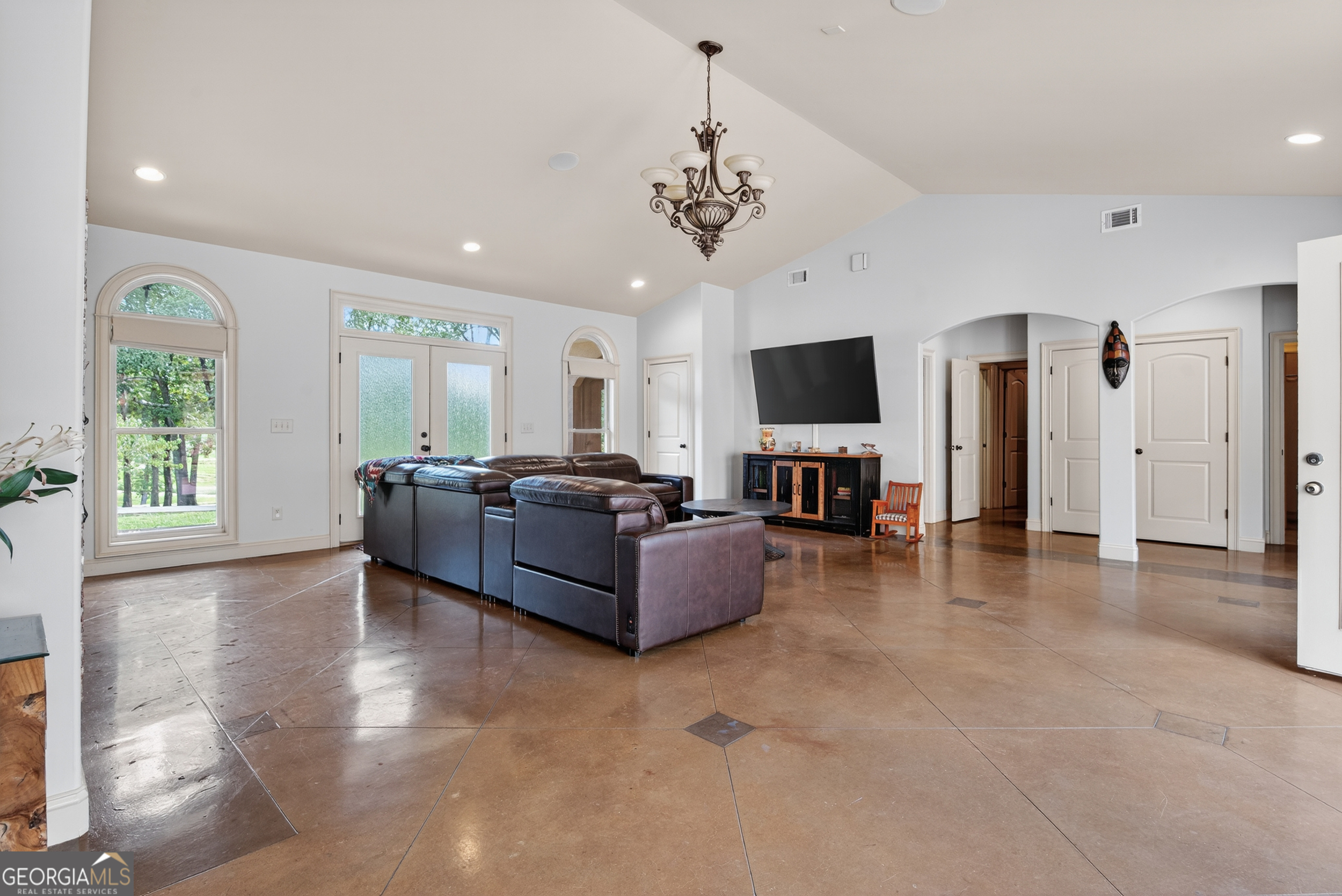 1583 Hickory Flat Road Gillsville, GA 30543 - Photo 7 of 79 a living room with furniture and a flat screen tv