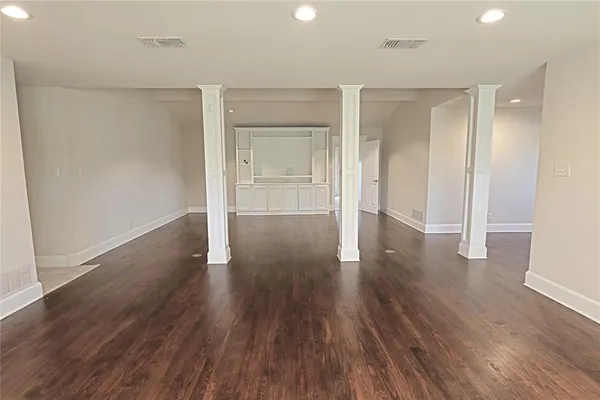 wooden floor in an empty room with wooden floor