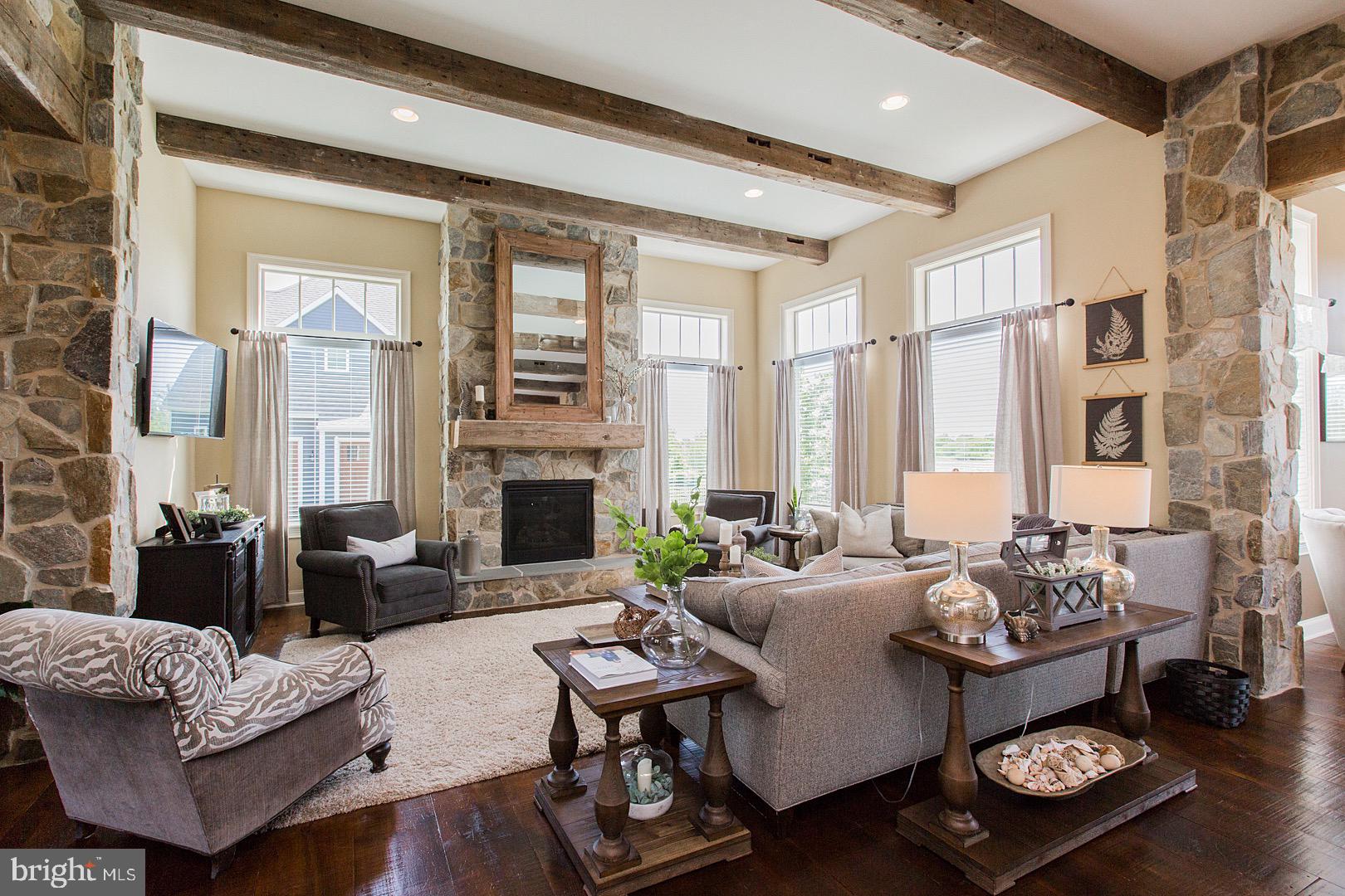 524 East Delp Road Lancaster, PA 17601 - Photo 19 of 80 Family room with 12' ceilings and stone fireplace