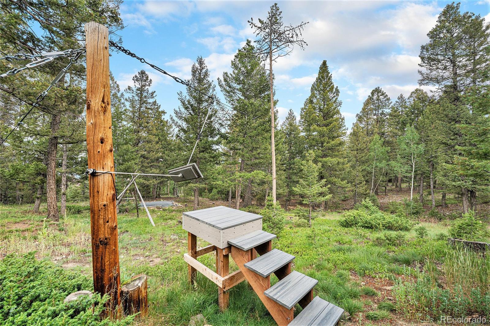 9780 South Warhawk Road Conifer, CO 80433 - Photo 40 of 44 a view of yard from deck having patio