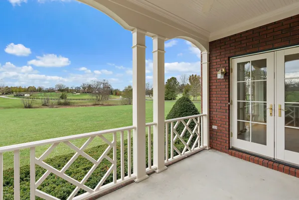 a view of a city from a balcony
