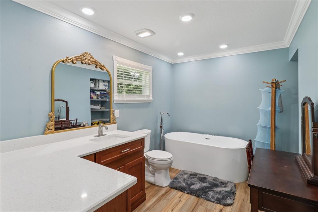 40535 Louise Road Umatilla, FL 32784 - Photo 14 of 38 a bathroom with a toilet a sink and a mirror