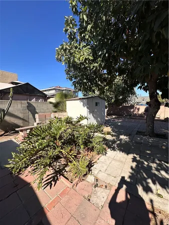 a view of a street with some trees in the background