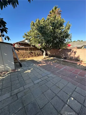 a backyard of a house