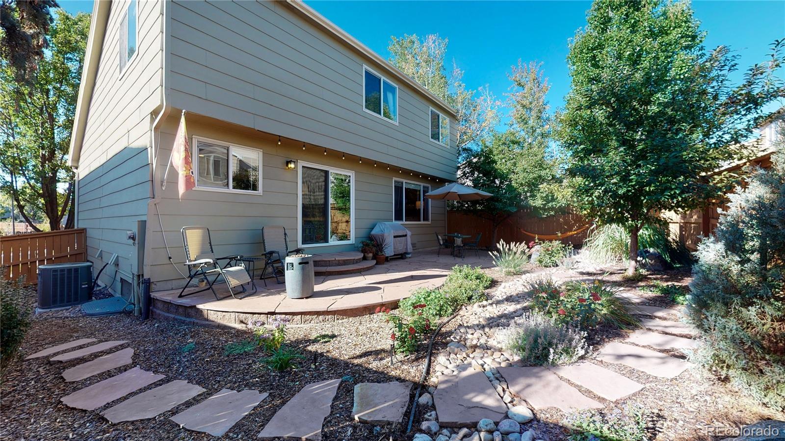 4841 Tarcoola Lane Highlands Ranch, CO 80130 - Photo 26 of 39 a view of a house with backyard and sitting area