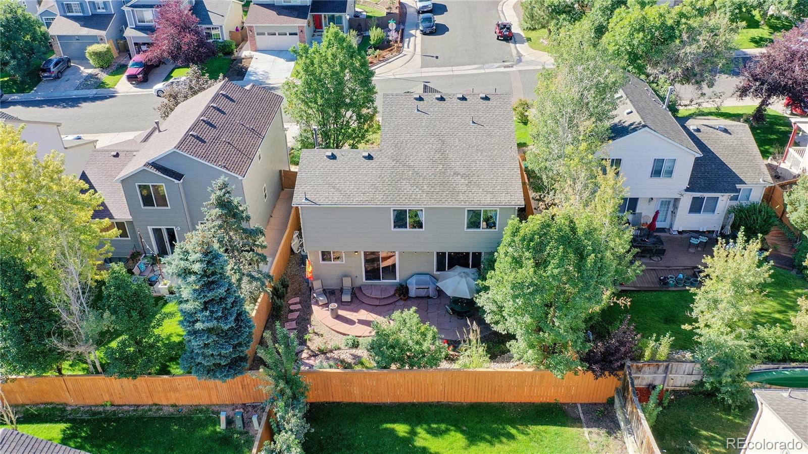 4841 Tarcoola Lane Highlands Ranch, CO 80130 - Photo 32 of 39 an aerial view of a house