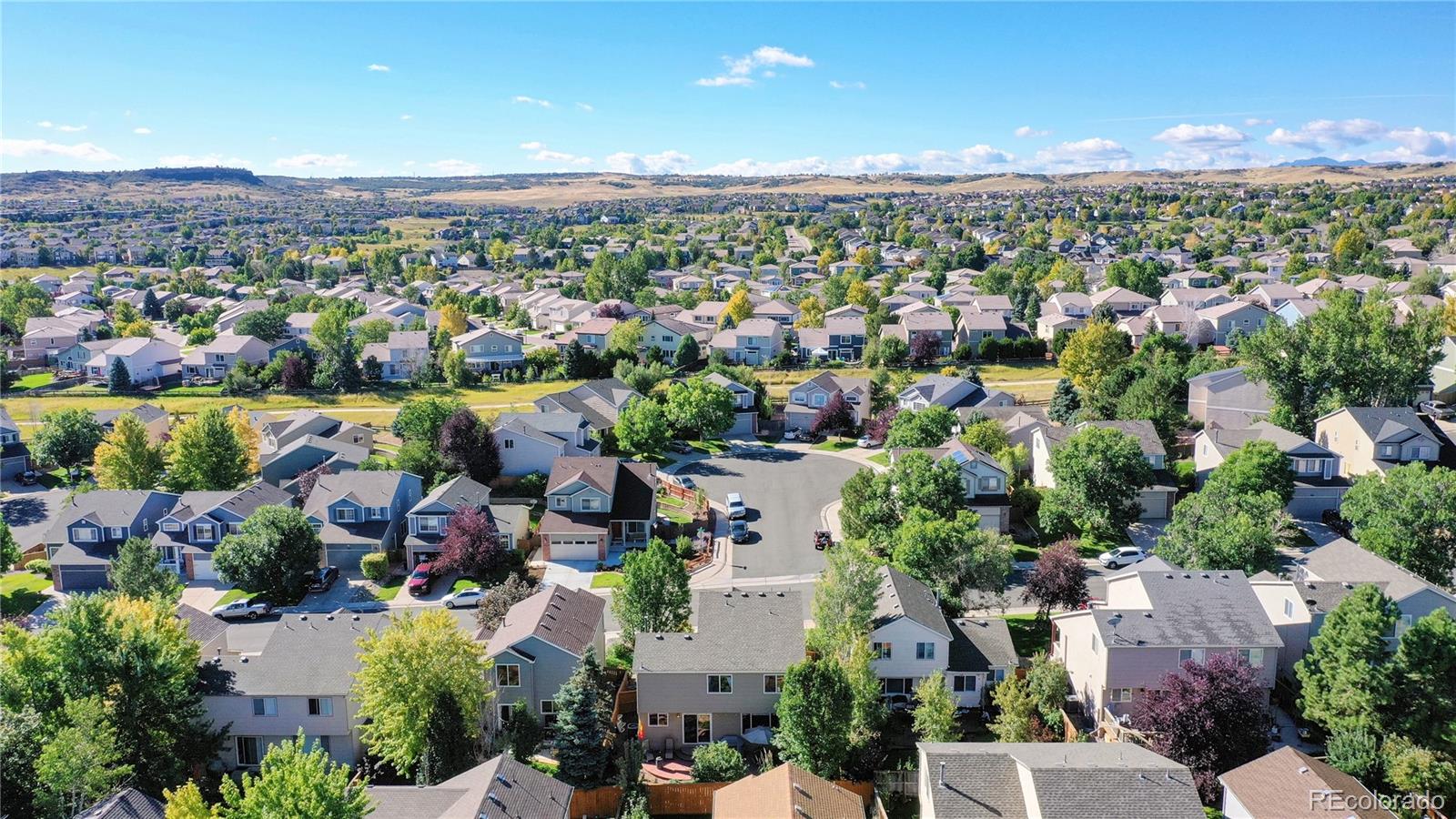 4841 Tarcoola Lane Highlands Ranch, CO 80130 - Photo 33 of 39 an aerial view of a city
