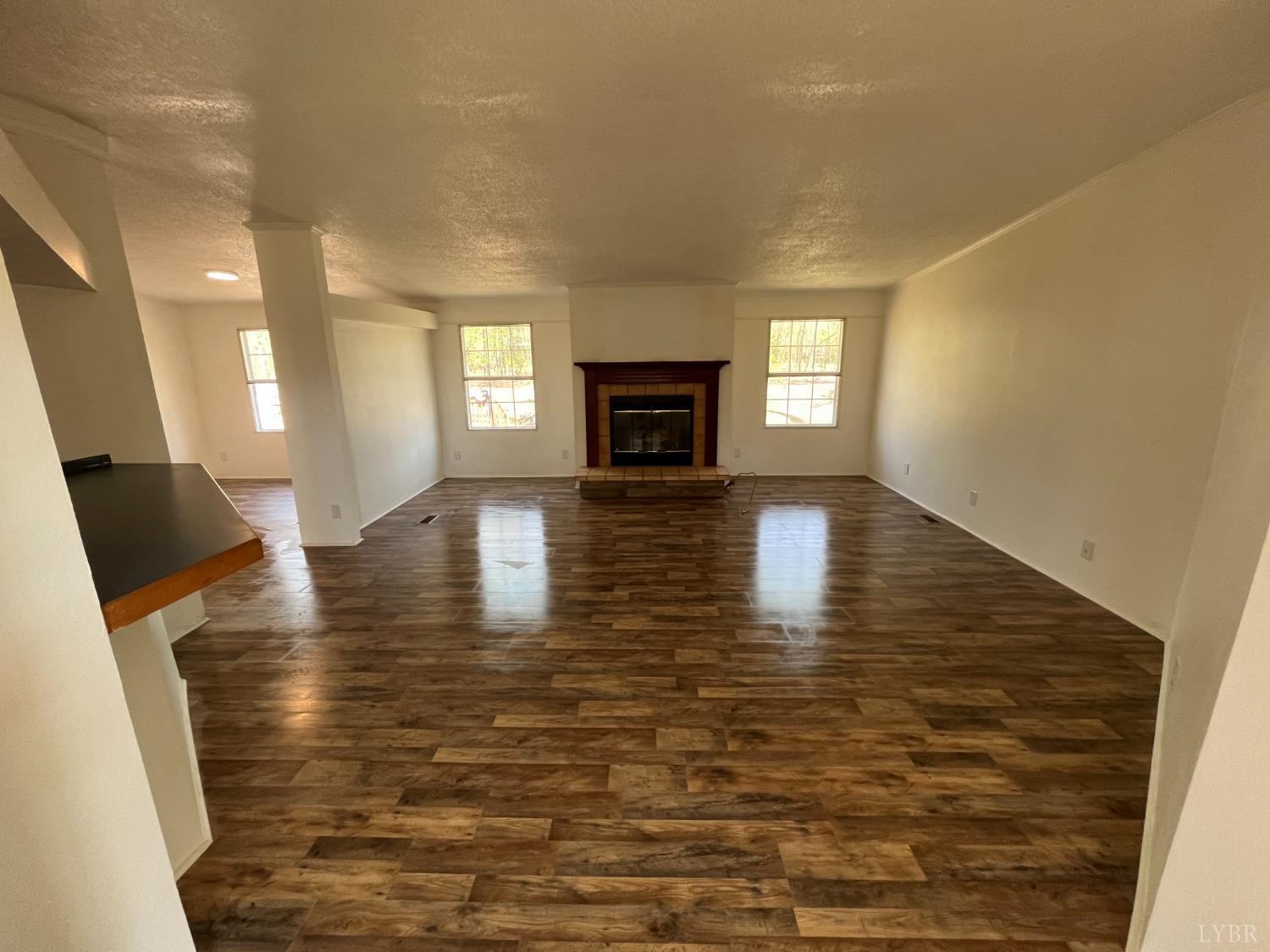 33 Pin Oak Court Evington, VA 24550 - Photo 7 of 19 a view of empty room with wooden floor and fireplace