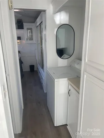 a room with a washer and dryer