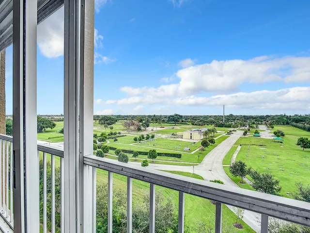 a view of a city from a balcony