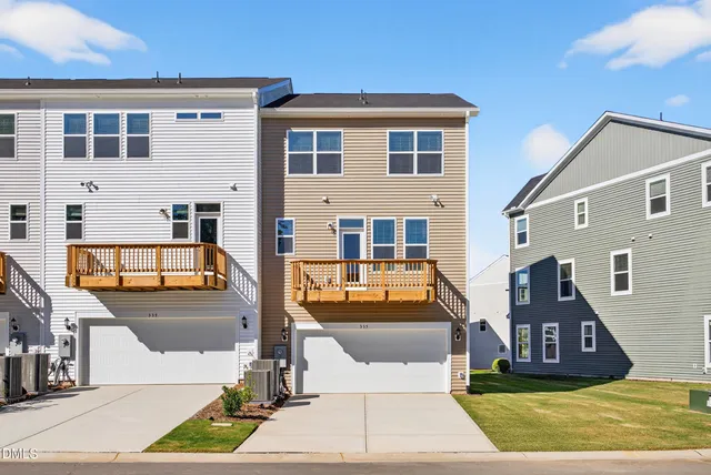 a view of a building with a patio