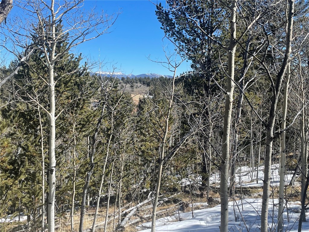 a view of a building with a snow