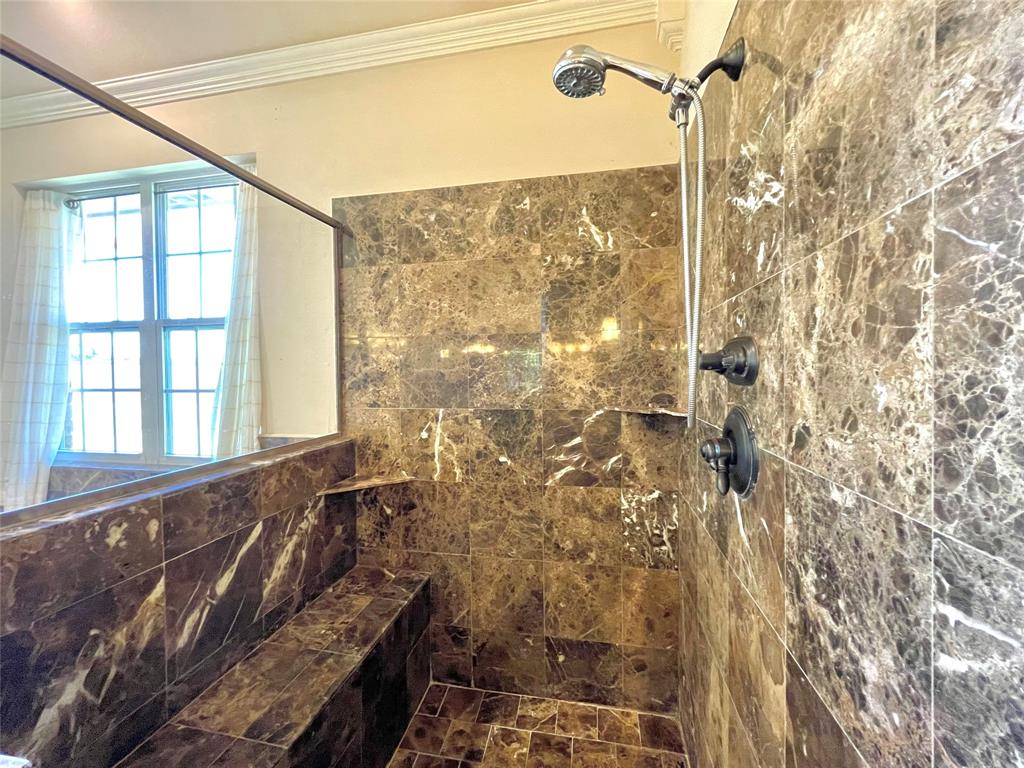 4026 Howard Road Waxahachie, TX 75165 - Photo 25 of 37 a bathroom with a granite countertop shower and a sink