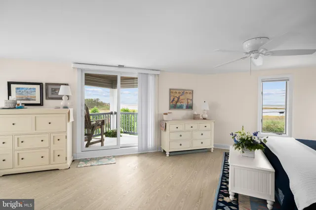 a view of an ocean and beach