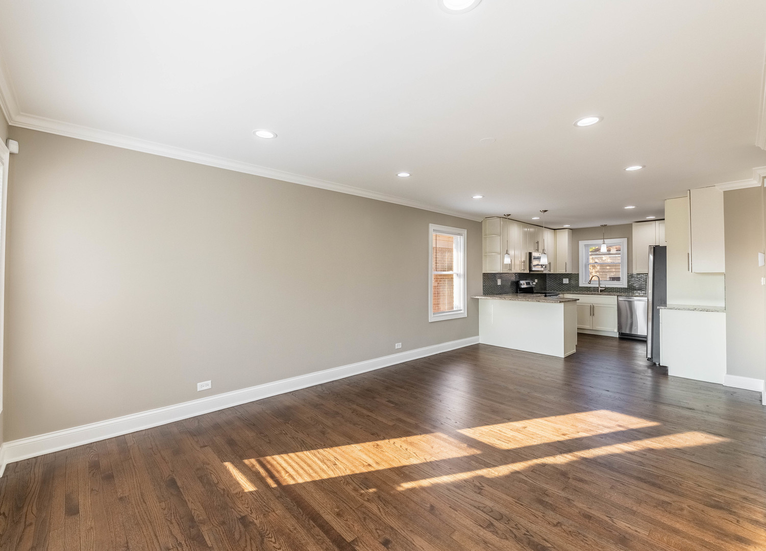 7914 South Troy Street Chicago, IL 60652 - Photo 5 of 35 a view of kitchen view with wooden floor and kitchen