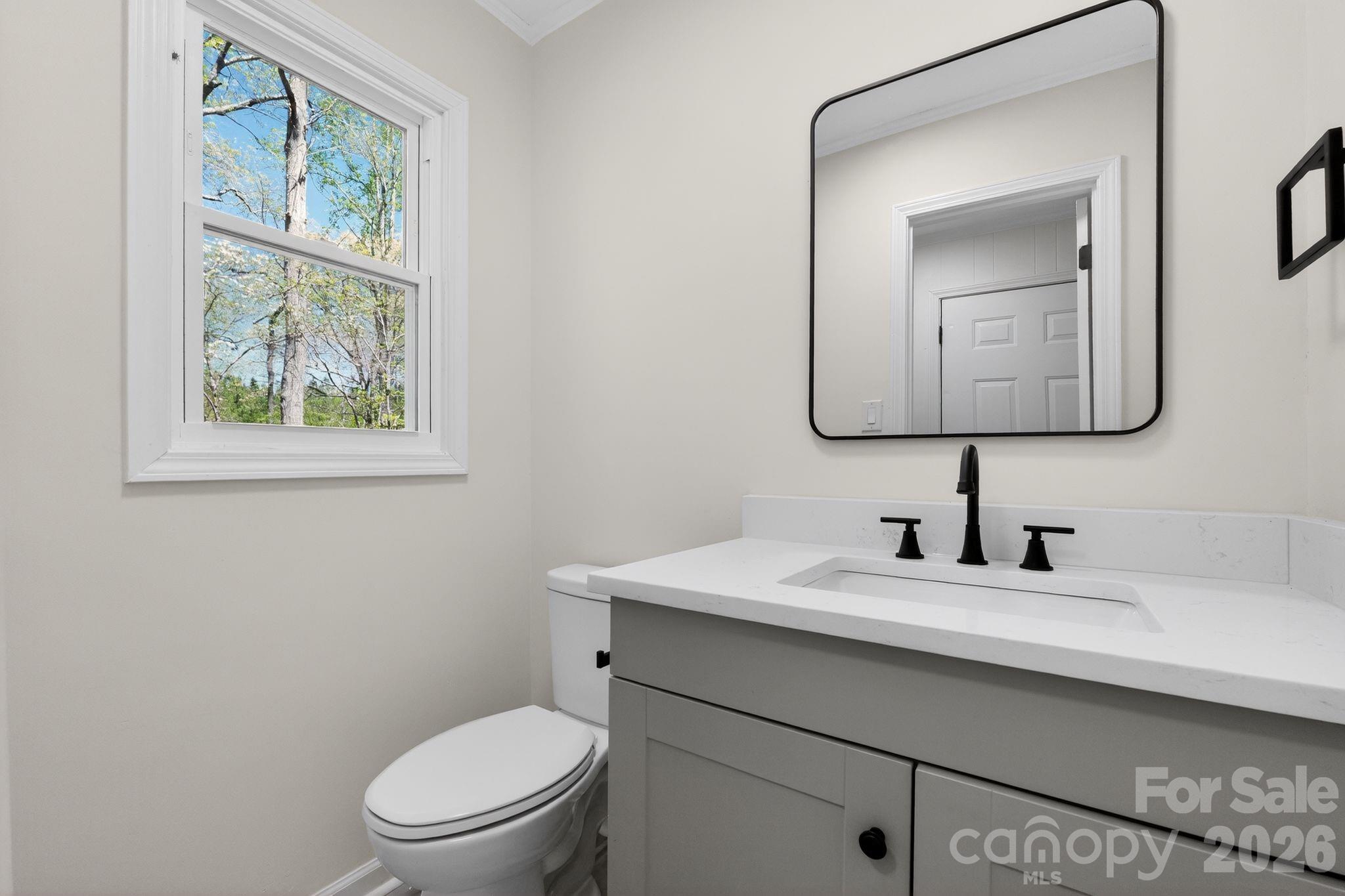 874 Red Fox Lane Concord, NC 28025 - Photo 12 of 17 a bathroom with a toilet a sink and mirror