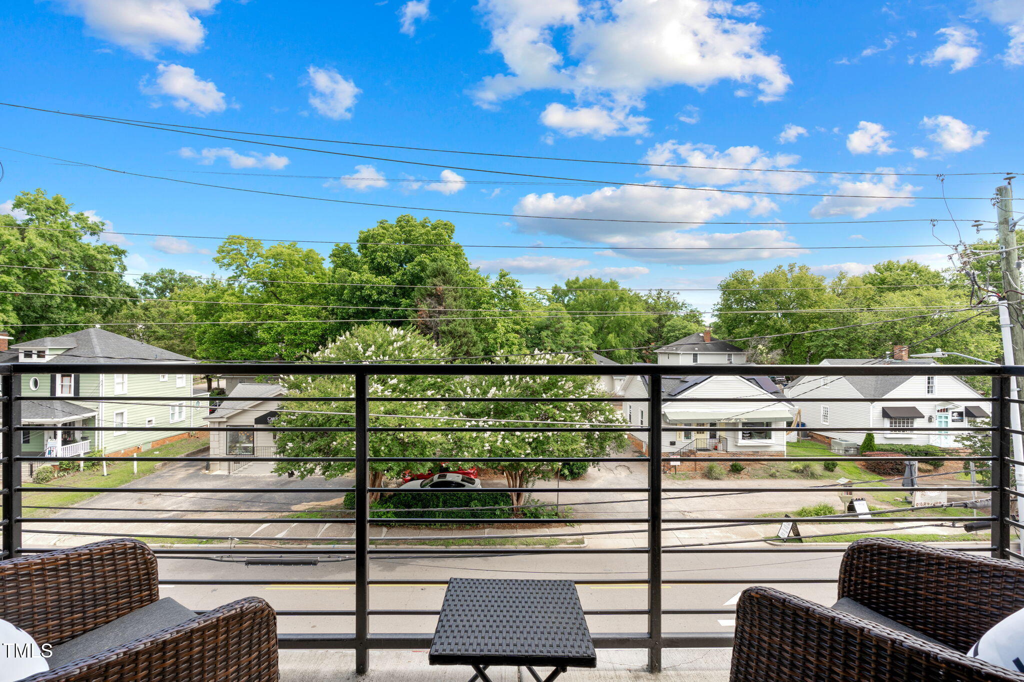 615 West Peace Street, Unit 302 Raleigh, NC 27605 - Photo 26 of 50 a view of a balcony with a potted plant and outdoor space